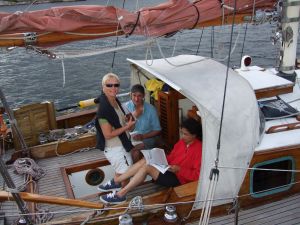 Alasdair, Philomena and Karen, Swedish skagerrak, summer 08