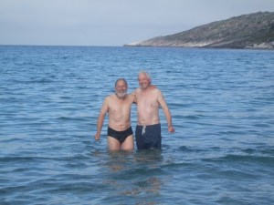 john and david swim Fugeløye