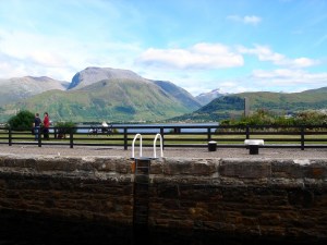 view of ben nevis from corpach locks