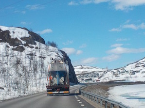 On the road to Narvik at the end of May this year. Photo by Charlotte Wilkinson